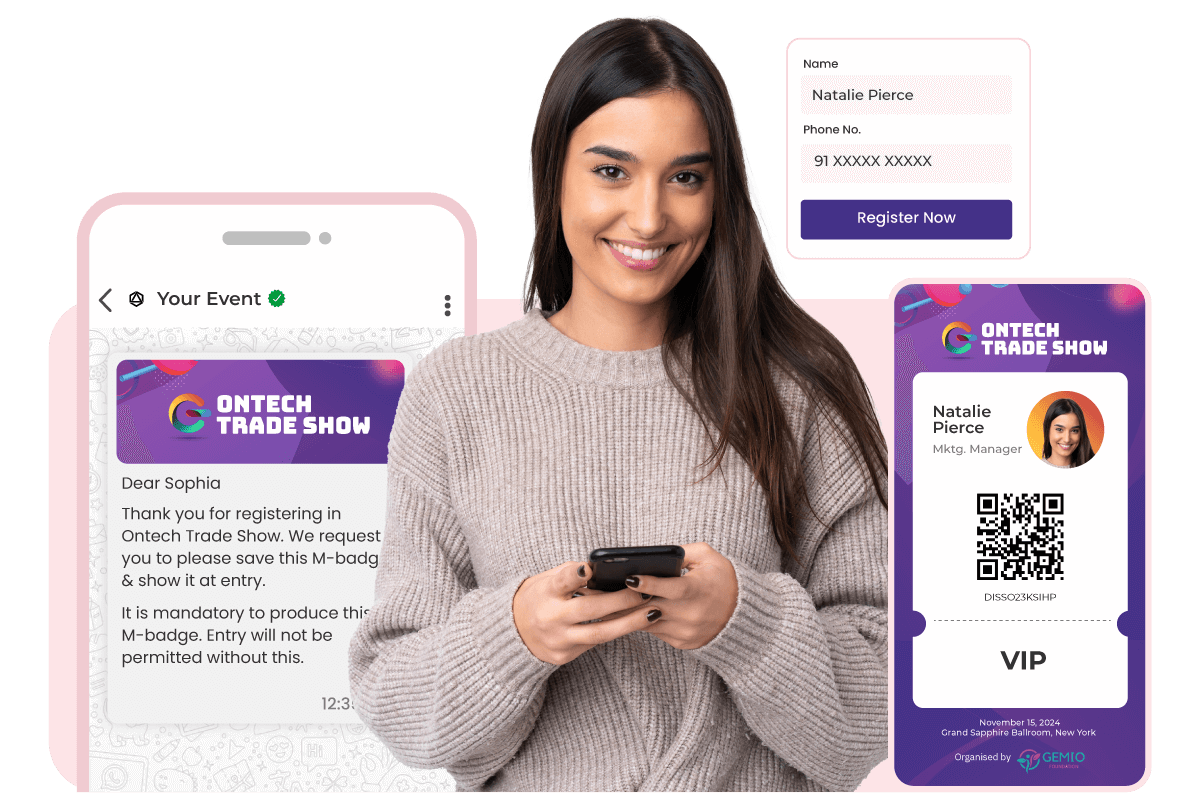 QR-based M-Badge on WhatsApp
