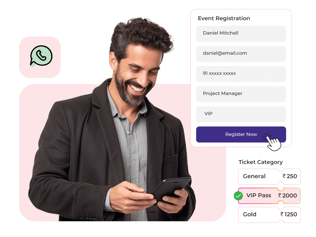 QR based event registration