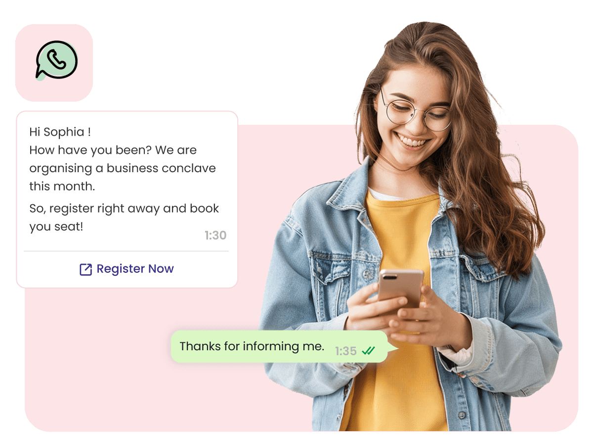 registration link on Whatsapp