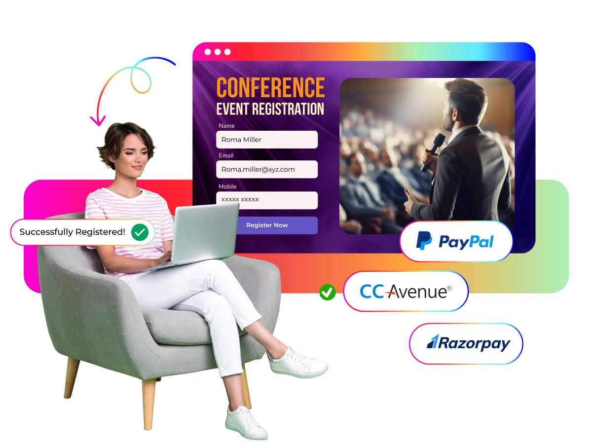 Customizable conference registration forms