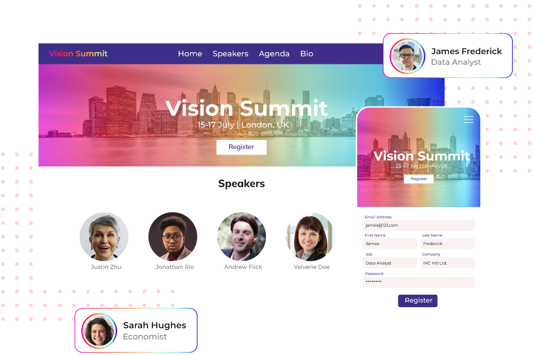 Smart event registration platform